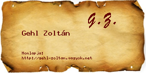 Gehl Zoltán névjegykártya