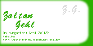 zoltan gehl business card